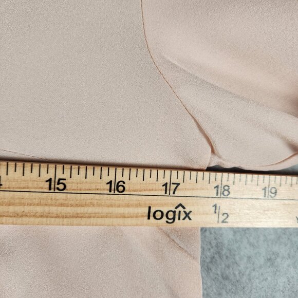 Intermix Sarah Ruffle Pink Silk Blouse. Top Size S - Picture 7 of 9